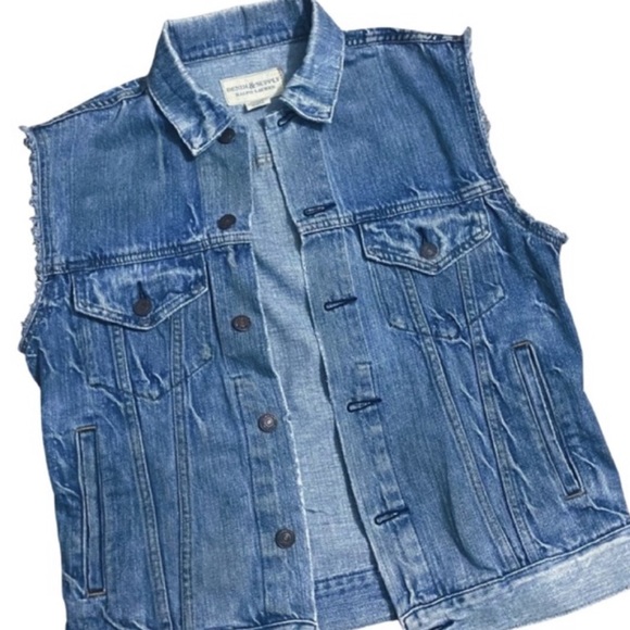 DENIM & SUPPLY RALPH LAUREN Hand Painted Tailored Denim Vest - Picture 3 of 12